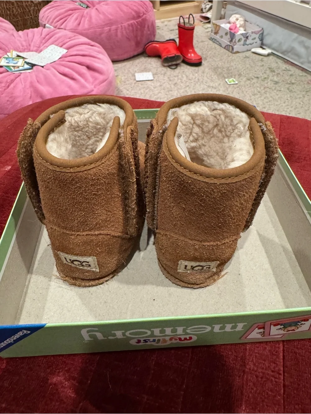 UGG Chestnut Suede Moccasin Baby Booties